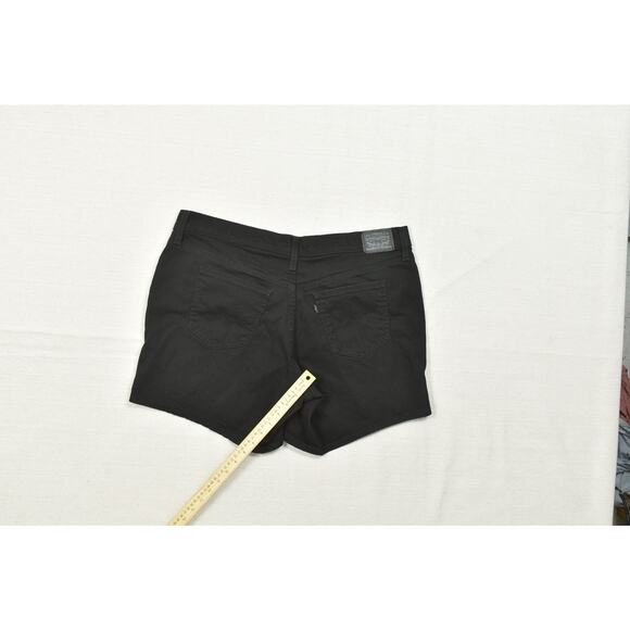 Levi's Mid Length Black Denim Shorts Regular Size 34 Mid Length Shorts Cotton - Picture 5 of 8